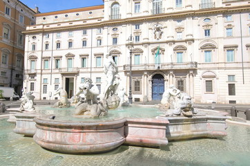 Obraz na płótnie Canvas Piazza Navona Moro fountain Rome Italy