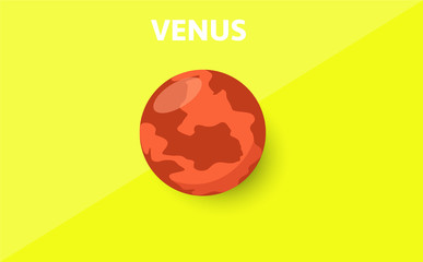 Cute cartoon Venus planet character. Space vector illustration © Frozen Design