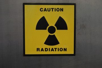 Caution radiation sign