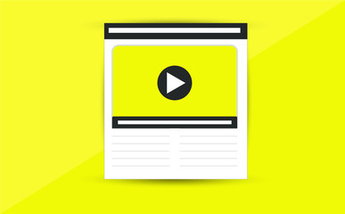 vector illustration of video blog web site icon
