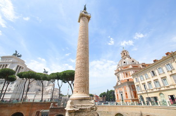 Trajan Column Roman ruin Rome Italy - 291232110