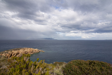 Fototapeta premium Isola del Giglio Toscana Italia punta capo marino
