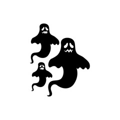 halloween mysterious ghosts isolated icon