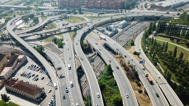  Image of car interchange of Barcelona in the Spain.