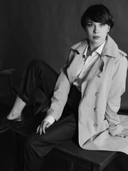 Woman portrait in minimalistic interior