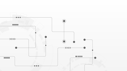 Abstract geometric Circuit connect lines and dots.Simple technology graphic background.Illustration Vector design Network technology and Connection concept.