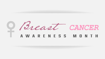 Breast cancer awareness Pink ribbon background.October is Cancer Awareness Month.Vector healthcare Illustration.