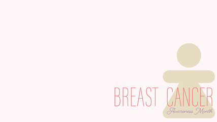 Breast cancer awareness Pink ribbon background.October is Cancer Awareness Month.Vector healthcare Illustration.