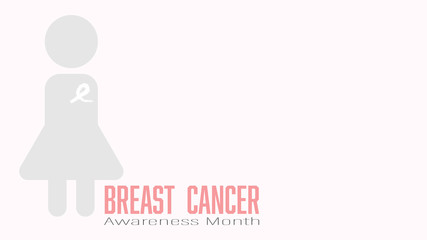 Obraz premium Breast cancer awareness Pink ribbon background.October is Cancer Awareness Month.Vector healthcare Illustration.
