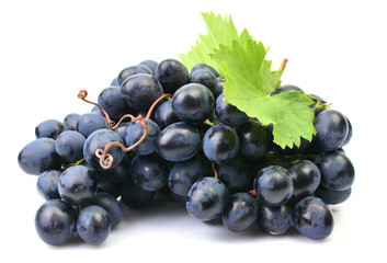 Grapes on a white background