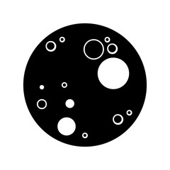 full moon bright isolated icon