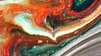 Slow Motion Macro Abstract Pattern Artistic Concept Surface Moving Surface Liquid Paint Splashing Art Design