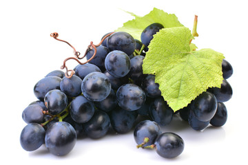 Grapes on a white background