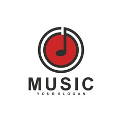 MUSIC LOGO TEMPLATE, DESIGN CONCEPT, VECTOR ILLUSTRATION