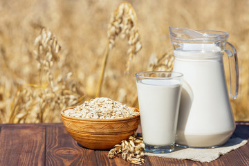 vegan oat milk and oatmeal