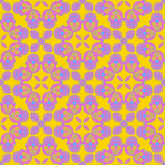 Pink Skull Pattern Watercolor Style