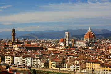 Fototapeta premium Panorama of the ancient city of Florence, Italy