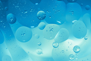 Abstract Blue water bubbles background