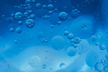 Abstract Blue water bubbles background