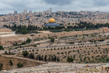 Fototapeta na wymiar Nice panorama of the city of Jerusalem