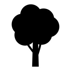 Tree icon. Forest vector symbol. Flat web sign on white background