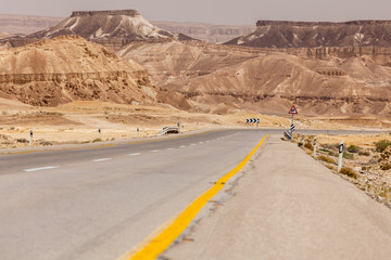 Road through the Negev desert
