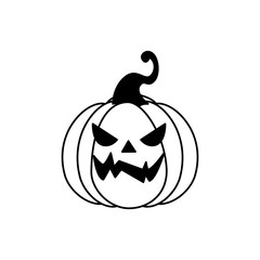 halloween pumpkin traditional isolated icon