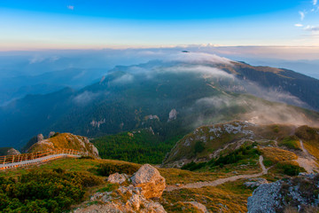 Fototapeta na wymiar Ceahlau mountain landscape in Romania