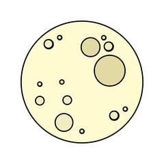 full moon bright isolated icon