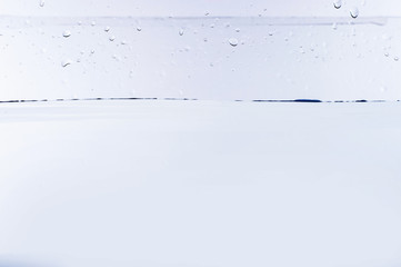 Water and bubbles on the blue water background