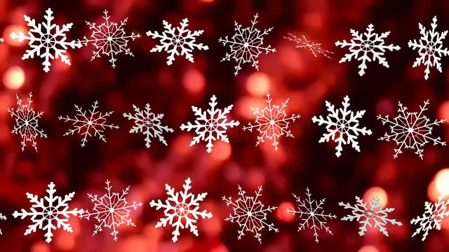 beautiful video, white snowflakes on a shiny background