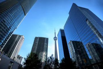 Fotobehang De stadshorizon van Toronto, Ontario, Canada © surangaw