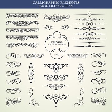 CALLIGRAPHIC ELEMENTS and PAGE DECORATION