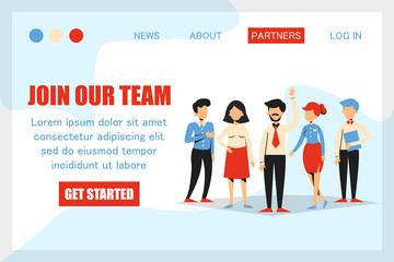 Join our team, we are hiring banner for the website template