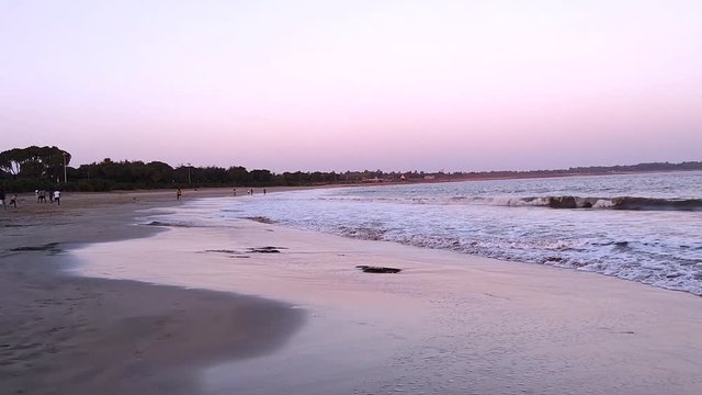 View of the Nagoa beach during the sunset