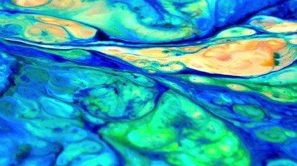 Slow Motion Macro Abstract Pattern Artistic Concept Surface Moving Surface Liquid Paint Splashing Art Design