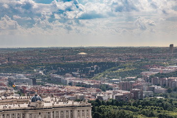 Royal Palace of Madrid seen from one of the viewpoints of the city