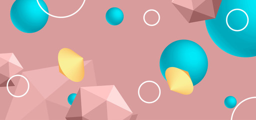 Vector abstract background with geometric shapes.