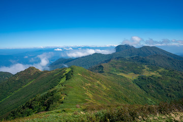 Fototapeta na wymiar 火打山山頂付近から見える妙高山