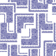 Beautiful paisley design patchwork pattern material,