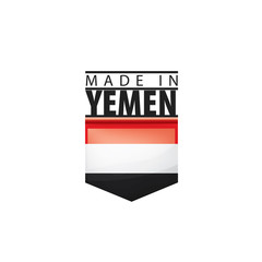 Yemeni flag, vector illustration on a white background.