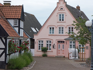 Fototapeta na wymiar historische Häuser in Kappeln an der Schlei (ostsee)