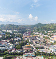 Fototapeta na wymiar aerial view of kumbum monastery