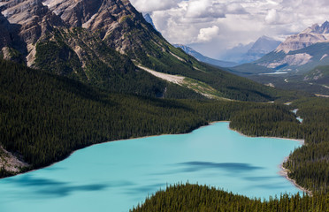 Fototapeta na wymiar Beautiful Peyto Lake, Banff National Park, Alberta, Canada