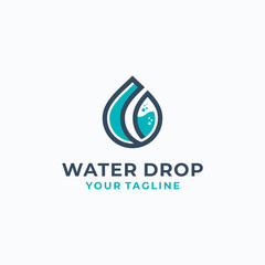 Water drops logotype vector template