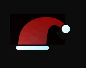 Santa Hat Icon - Vector Illustration