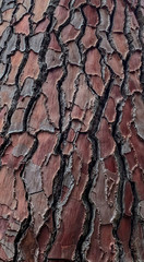 Brown bark of an old oak. Texture. Background