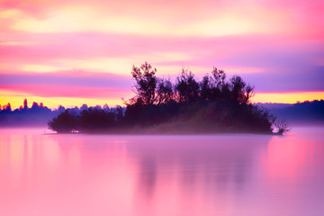 Obraz premium Sunrise at the Ammersee