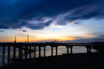 Fototapeta na wymiar Sunset over the River Blyth Estuary