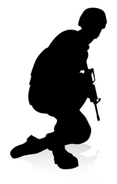 Military army armed forces soldier silhouette